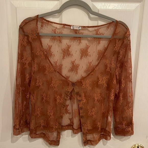 Free People limited Edition In Time Italy edition lace shrug OSFA - Picture 1 of 3